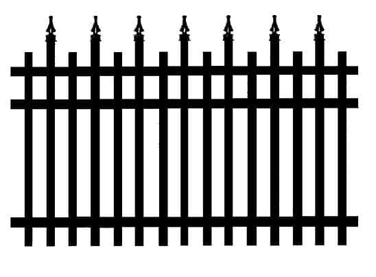 Savannah style aluminum fence installation - Model 308