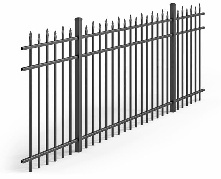 Savannah style aluminum fence section - Model 308