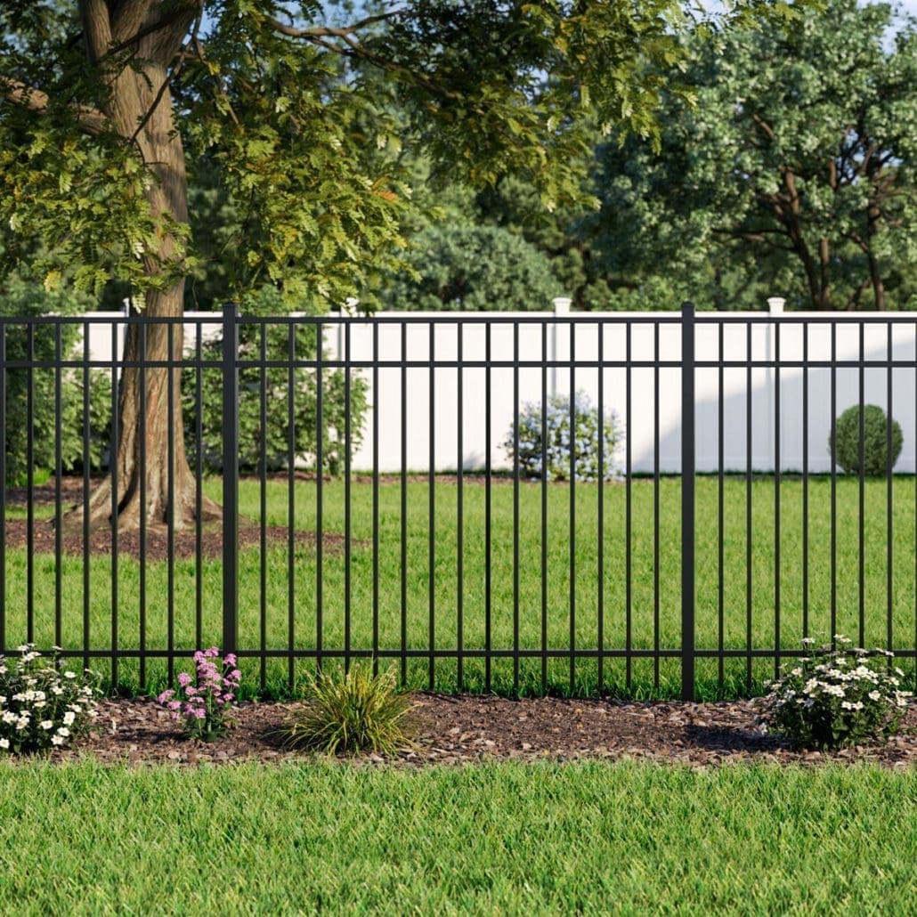 Savannah style aluminum fence showing ornamental design