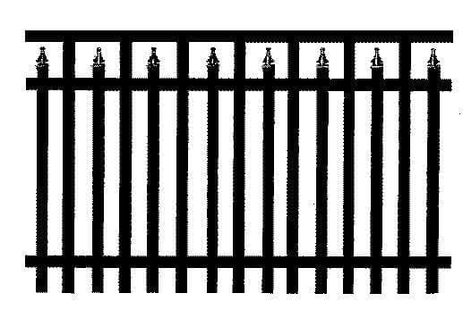 Williamsburg style aluminum fence installation - Model 309