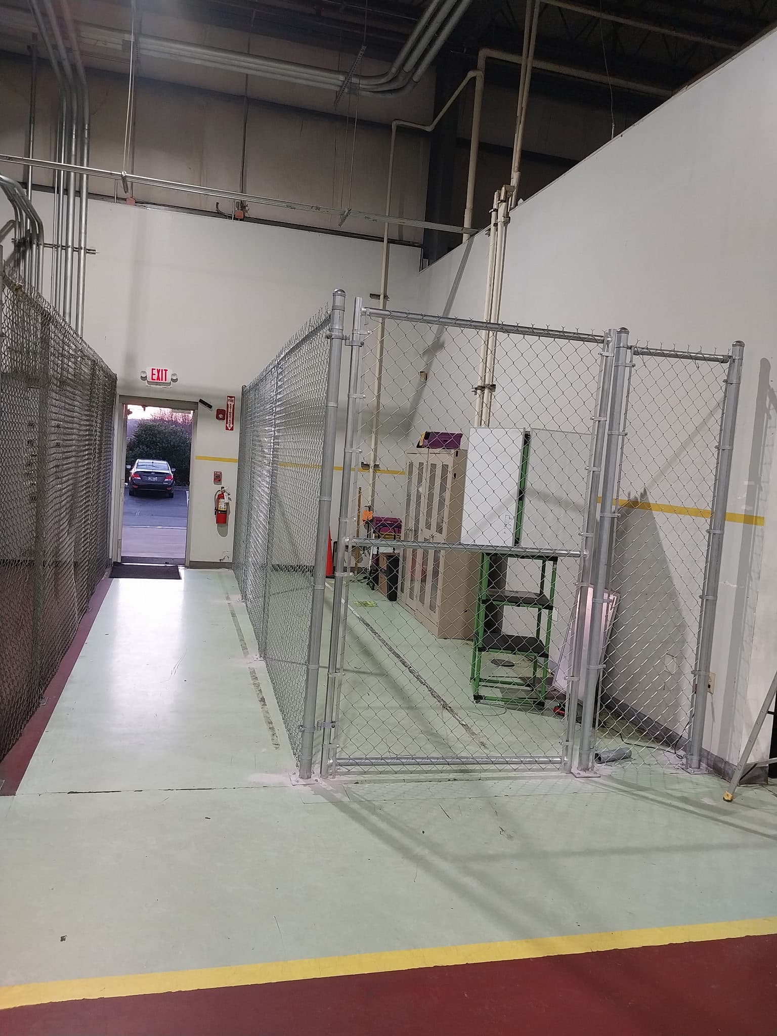 Commercial chain-link perimeter fence