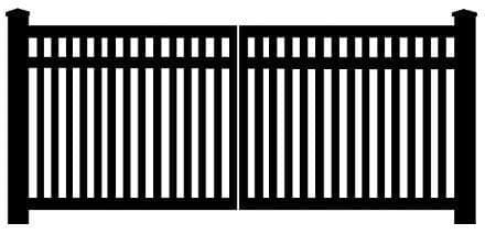 Aluminum gate with flat top - New Orleans style