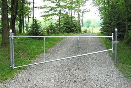 Barrier gate single swing installation