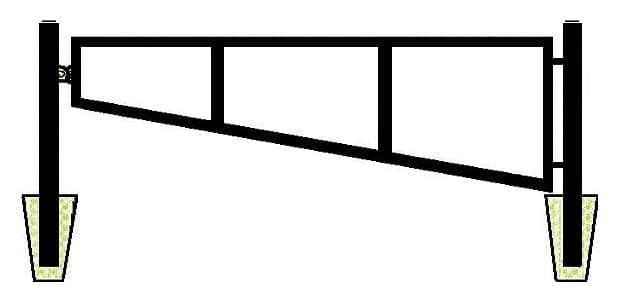 Barrier gate single swing design drawing