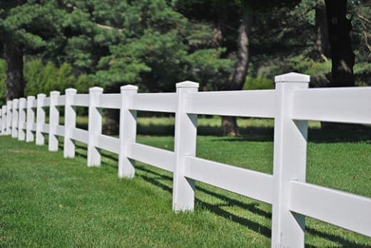 Rustic rail fence installation