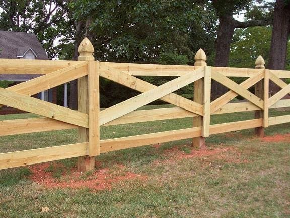 Decorative rail fence