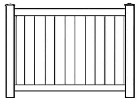 Estate vinyl privacy fence installation - Model 401