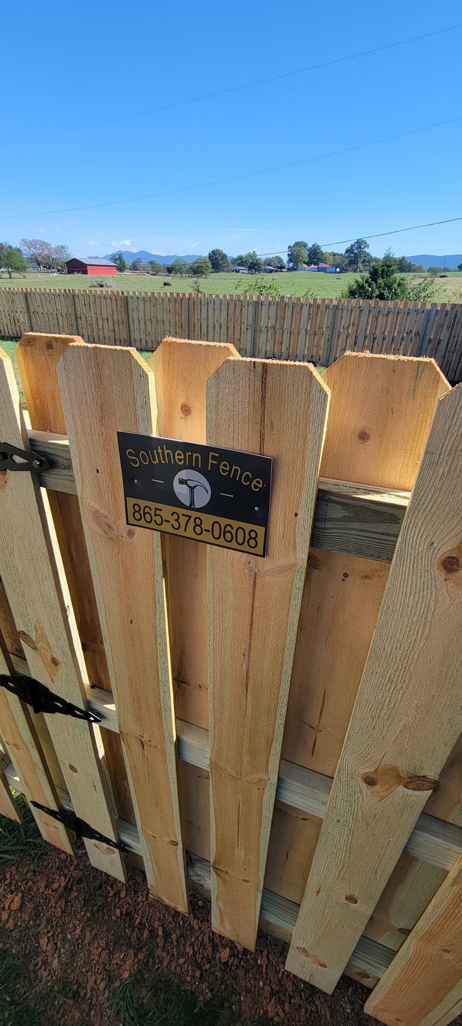 Newport TN fence installation project 2