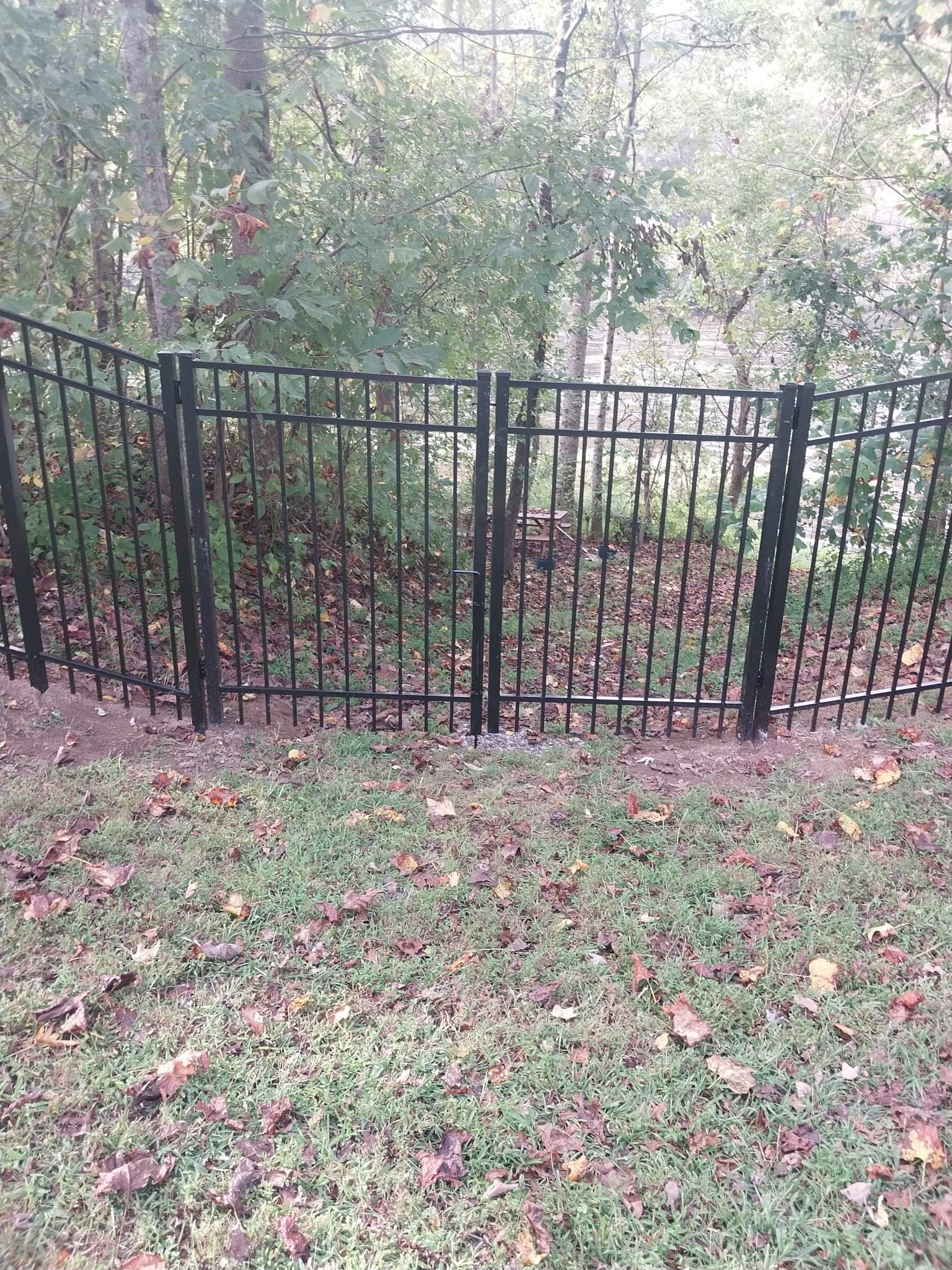 White Pine TN fence installation project 1