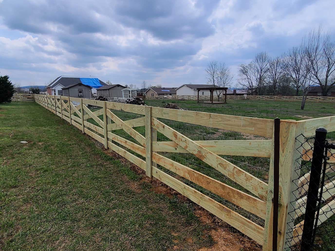 White Pine TN fence installation project 4