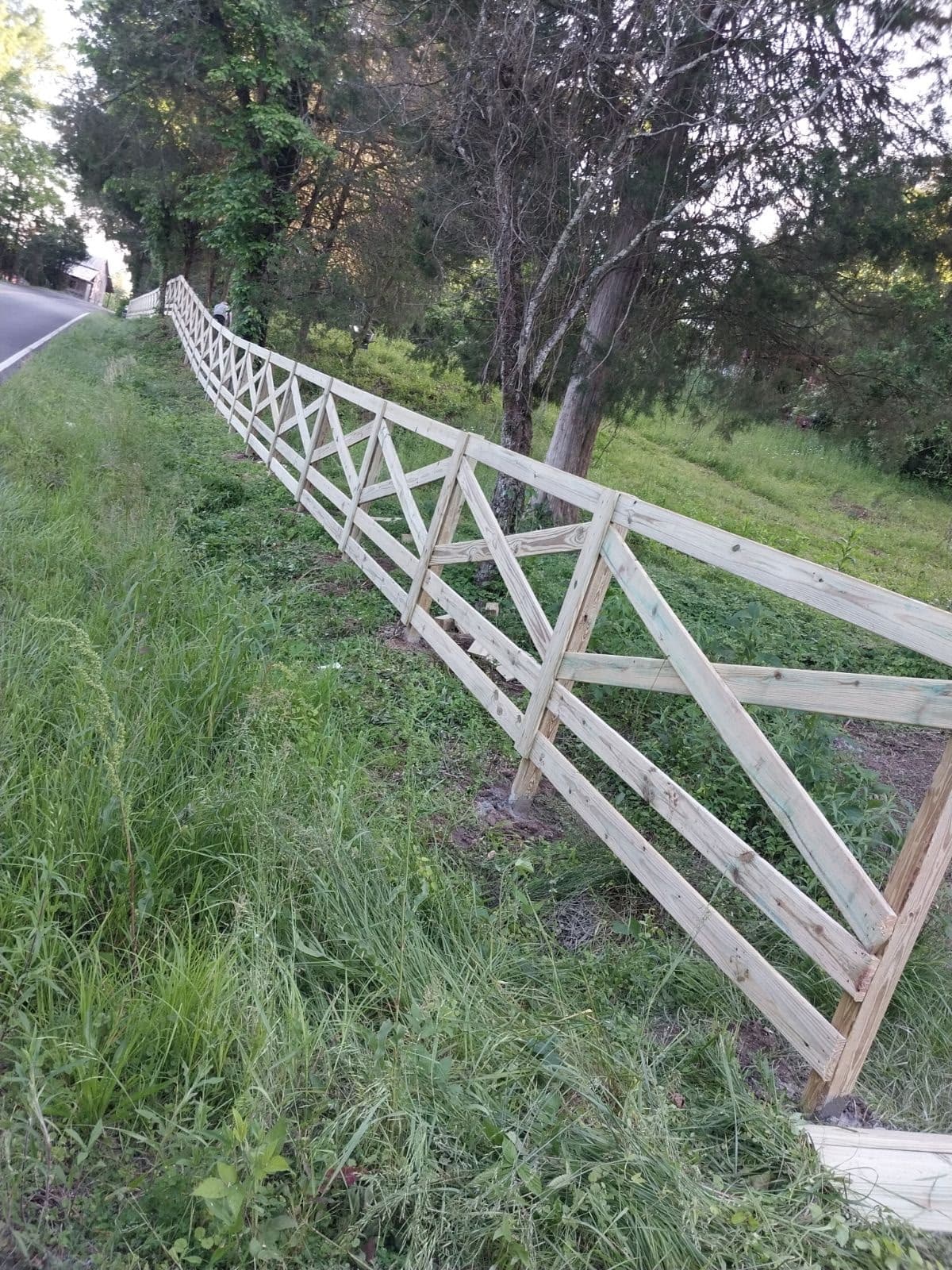 White Pine TN fence installation project 5